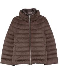 Herno - Quilted Suede-Effect Jacket - Lyst