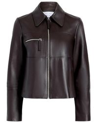 Proenza Schouler - Annabel Jacket In Leather- Chocolate - Lyst