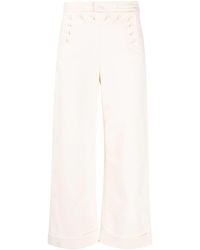 Tory Burch - High-rise Cropped Trousers - Lyst