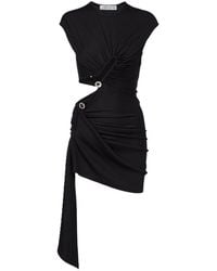 Christopher Esber - Droplet Crystal Ribbed-Knit Jersey Minidress - Lyst