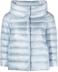 Herno - Sofia Cropped Down Cape - Lyst