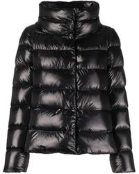 Herno - Luxurious Quilted Down Jacket With Monogram Accents - Lyst