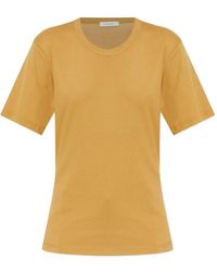 Lemaire - Round-Neck Short-Sleeve Rib T-Shirt - Lyst