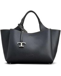 Tod's - T Timeless Mini Leather Shopping Bag - Lyst
