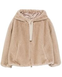Herno - Hooded Faux-Fur Jacket - Lyst