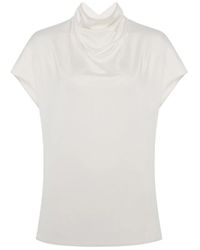 Another Tomorrow - Fluid Cowl Neck Top - Lyst