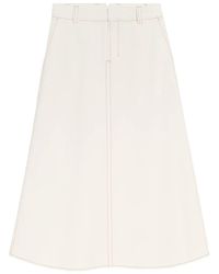 Ami Paris - Cotton Long Trapeze Skirt - Lyst