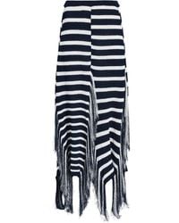 Proenza Schouler - Yves Skirt In Stripe Fringed Knit - Lyst