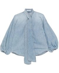 Zimmermann - Indra Tie-Neck Blouse - Lyst
