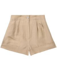 Aje. - Linen-blend Mini Shorts - Lyst