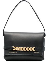 Victoria Beckham Bag - Frame Bucket Bag in Burgundy Leather Os