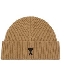 Ami Paris - Ami De Coeur Wool Beanie - Lyst