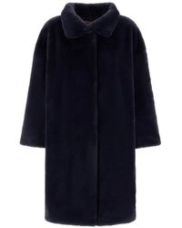 Herno - Faux-Fur High-Collar Coat - Lyst