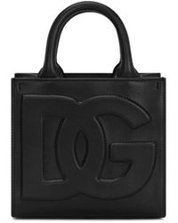 Dolce & Gabbana - | Borsa shopping DG Daily mini in pelle di vitello con logo frontale | female | NERO | UNI - Lyst