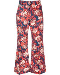 La DoubleJ - Hendrix Floral-print Cotton Trousers - Lyst