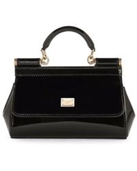 Dolce & Gabbana Sicily Leather Crossbody Bag - Black