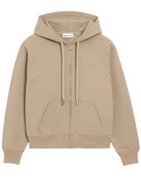 Ami Paris - Cotton Embossed Ami De Coeur Zipped Hoodie - Lyst