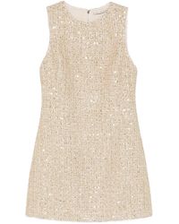 Alice + Olivia - Detail-Embellished Sleeveless Mini Dress - Lyst