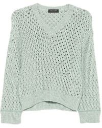 Fabiana Filippi - Openwork V-Neck Sweater - Lyst