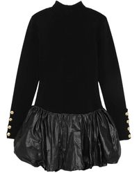 Aje. - Elodi Button-Embellished Bubble-Hem Mini Dress - Lyst