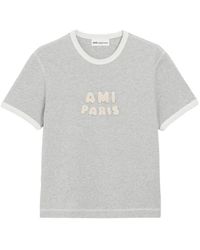 Ami Paris - Short Sleeves Classic Fit Teeshirt With "Ami P - Lyst
