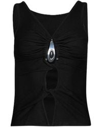 Christopher Esber - Crystal Pendant Open Twist Tank Top - Lyst
