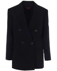Max Mara - Blazer Croisé À Revers Pointus - Lyst