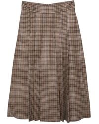 Gabriela Hearst - Check Pleated Skirt - Lyst