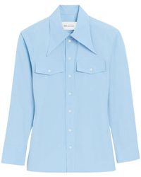 Ami Paris - Cotton Sharp Collar Fitted Shirt - Lyst