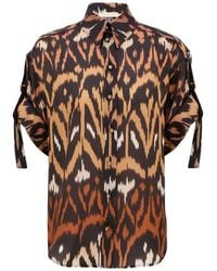 Zimmermann - Aster Ikat-Print Shirt - Lyst