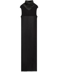 Lanvin - Pleated Jersey Dress - Lyst