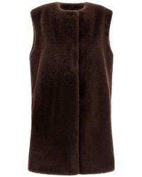 Herno - Faux Fur Vest - Lyst