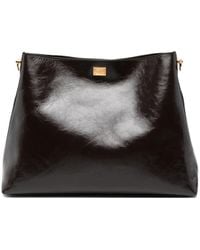 Dolce & Gabbana - Dolce & Gabbana Shoulder Bag With Logo Plaque - Lyst