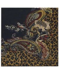 Etro - Paisley Leopard-Print Scarf - Lyst