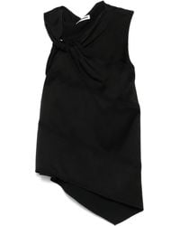Jil Sander - Sm Top Asymmetric Gloss With Bow - Lyst