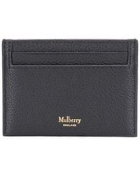 Mulberry - Continental Grey Leather Card Holder With Logo - Lyst