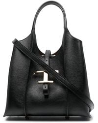 Tod's - T Timeless Shopping Bag In Leather Mini - Lyst