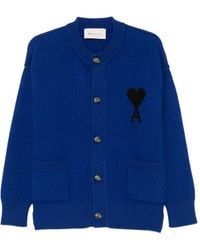 Ami Paris - Cardigan Ami De Coeur En Laine - Lyst