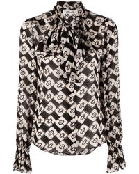 Mode Blouses Slip-over blouses Diane von Furstenberg Slip-over blouse volledige print casual uitstraling 