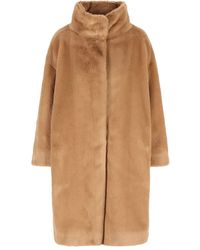 Herno - High-Neck Faux-Fur Coat - Lyst
