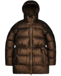 Rains - Alta Long Puffer String Jackrt - Lyst