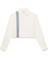 JW Anderson - Linen Cropped Shirt - Lyst