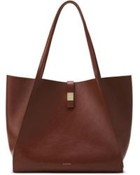 Lanvin - Leather Clasp-Closure Tote Bag - Lyst