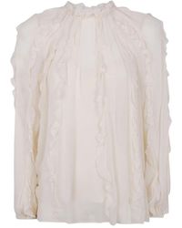 Zimmermann - "Frill" Billow Blouse - Lyst