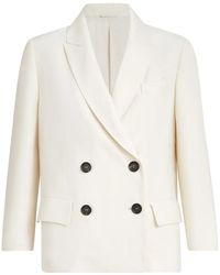 Brunello Cucinelli - Double-Breasted Jacket - Lyst