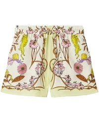 Tory Burch - Floral-print Linen Shorts - Lyst
