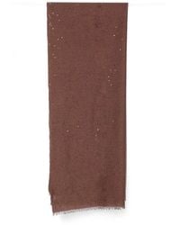 Brunello Cucinelli - Écharpe Frangée À Sequins - Lyst