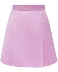 Nina Ricci - Mini A-line Satin Skirt - Lyst