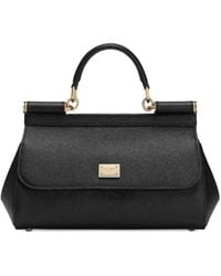 Dolce & Gabbana - Medium Sicily Leather Tote Bag - Lyst