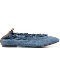 Lanvin - The Denim Ballerina Flat - Lyst